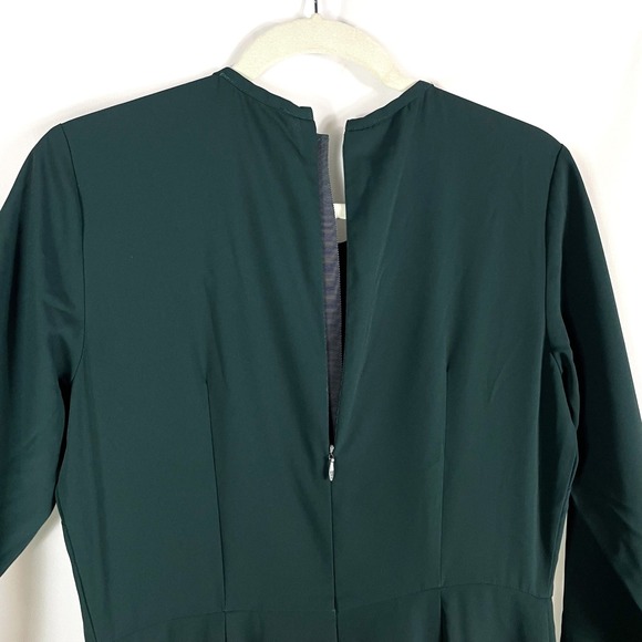 Adam‎ Lippes Green Jumpsuit Long Sleeve Wide Leg Crepe Career Casual Sz 6 - Picture 15 of 16